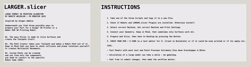 LARGER.slicer Grasshopper definition: overview and instructions