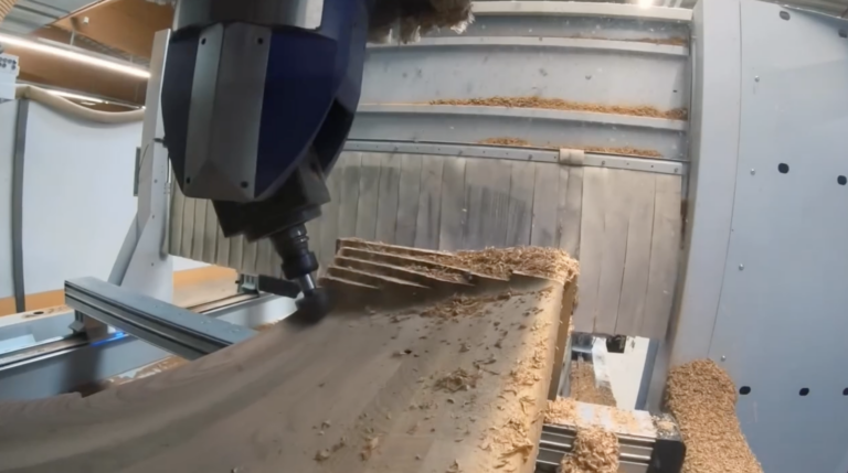 CNC roughing of a curved counter segment