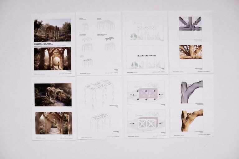 Presentation boards of a parametric vault project